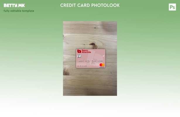 модерен стил Хондурас Banco Atlantida мастер карта photolook преден шаблон